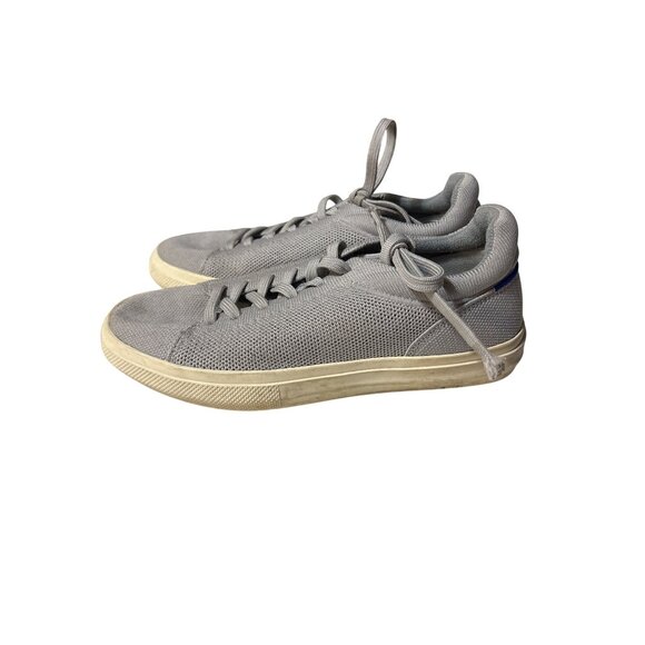 Rothys Women's 7.5 Gray Lace-Up Sneakers With Knit Upper - Picture 2 of 9